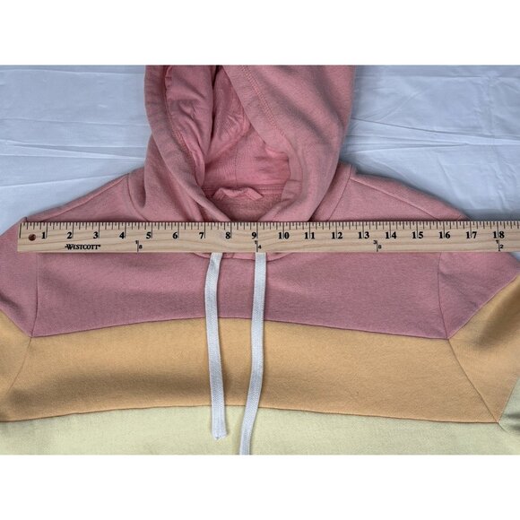 Marine Layer Archive Colorblock Hoodie Men’s Small Blue Yellow Pink Pullover - Picture 14 of 16